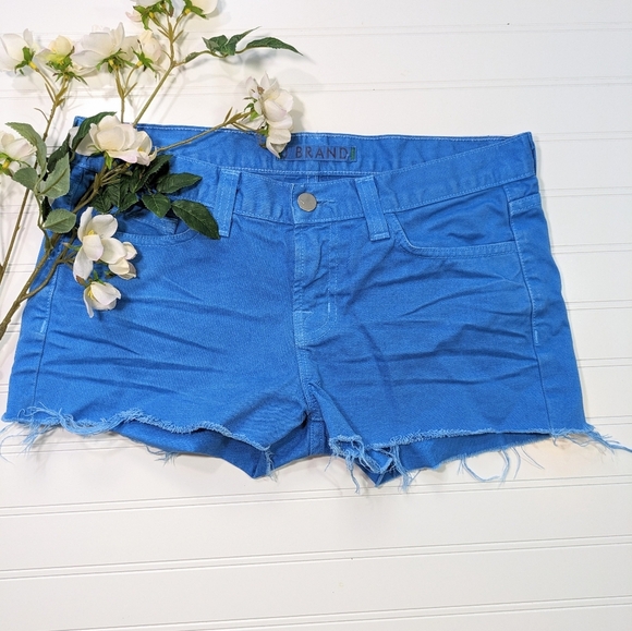 J. Brand Bright Blue Cut-Off Short - Picture 1 of 6